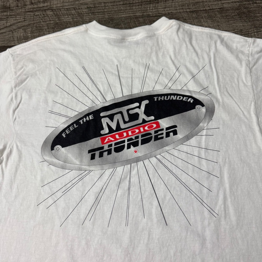 Vintage MTX Audio Thunder Speakers Graphic T-Shirt Tee XL
